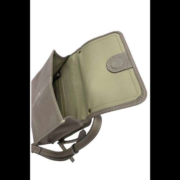 American Leather Co. Kansas Leather Crossbody Gray - Picture 3 of 3